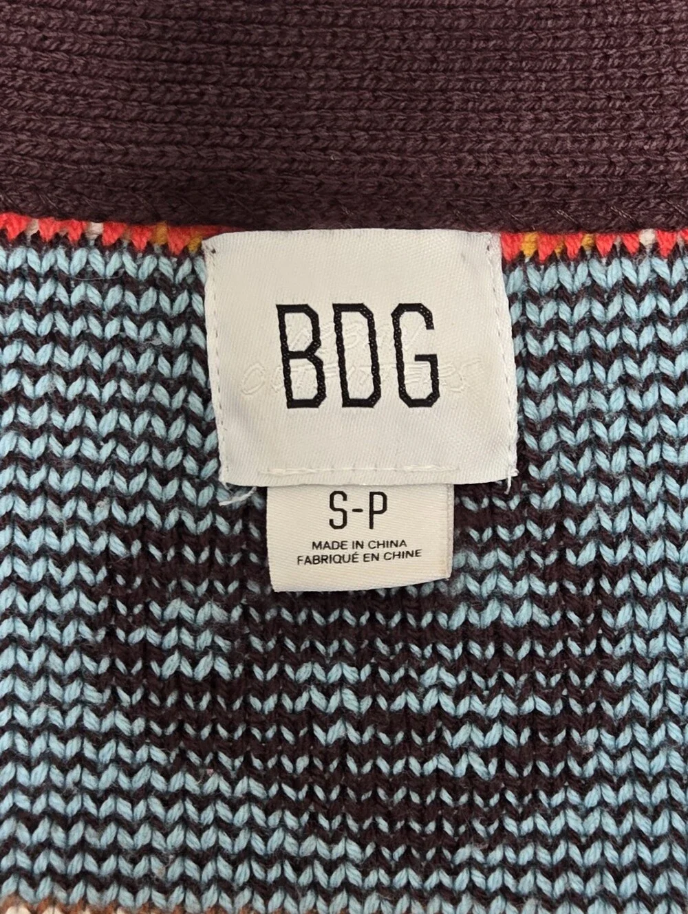 Urban Outfitters UO BDG Shae Slouchy Slow Down Cardigan Patchwork Sweater S - Picture 8 of 14